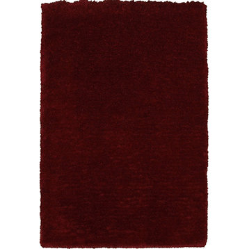 Rizzy Home Commons CO8362 Red Solid Area Rug, Rectangular 3'6"x5'6"