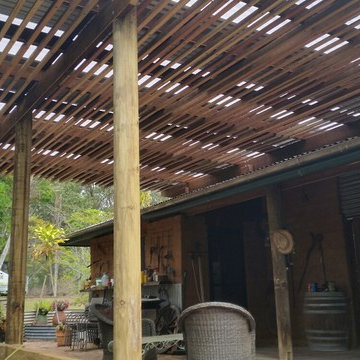 Rustic Australiana style pergola
