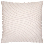 Elaine Smith - Tidal Sand Indoor/Outdoor Performance Pillow, 20"x20" - Elaine Smith indoor / outdoor pillows are hand-crafted using Sunbrella solution-dyed acrylic yarns which are woven into intricate jacquard patterns and sophisticated stripes. By solution-dying the fabrics at the yarn level, rather than printing on the surface of the fabrics, our durable pillows will last longer, resisting rain, sun, mildew, and stains and retaining their color and vibrancy for years to come.   Soft and luxurious, these performance pillows are designed to endure everyday life. They are easy to clean after spills and mishaps from children, pets, or guests.  Proudly made in the USA, our pillows are constructed with superior attention to detail using only the finest US materials. Our pillows are hand sewn with tailored, hidden zippers, allowing easy cover removal for cleaning. To clean, machine wash cold and air dry. Each pillow is filled with a sealed insert of weather-resistant, 100% polyester fiber.   Our runway inspired pillows can beautifully transform any space into a well-designed, elegant retreat. At Elaine Smith, we believe that you should enjoy the same exceptional comfort and signature style in your outdoor living spaces as you do inside your home. Our indoor/outdoor Sunbrella performance pillows offer you a solution that you can use anywhere, worry free.