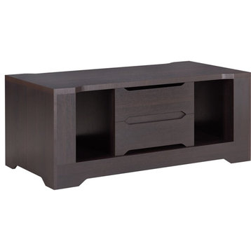 Furniture of America Sindra Contemporary Wood Storage Coffee Table in Espresso