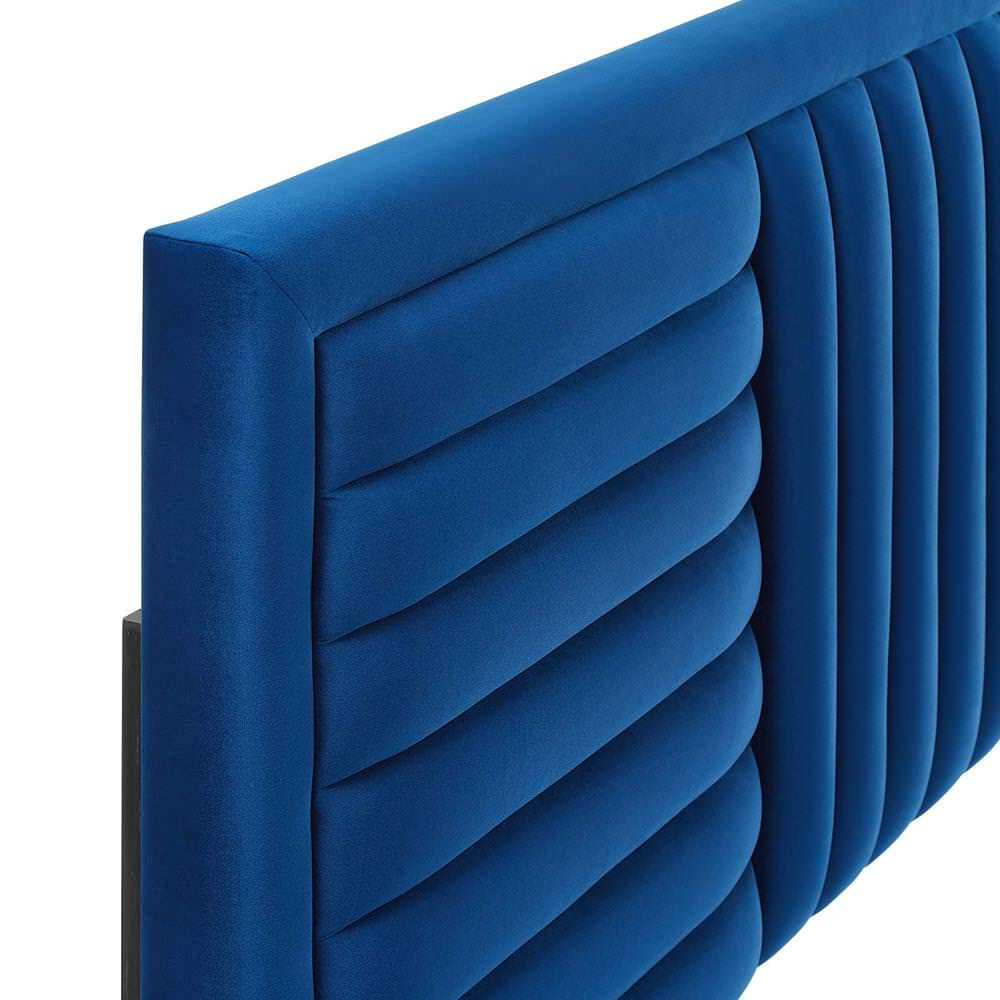 Believe Channel Tufted Performance Velvet Twin Headboard - Contemporary ...