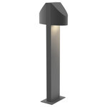 Sonneman - Shear 16" Double Bollard, Textured Gray, 22" - Beautifully executed forms of sculptural presence and simplicity that are equally at home inside or out.