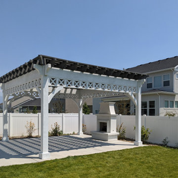 Entertainment Size | Timber Two-Tone Pergola Outdoor Living Area