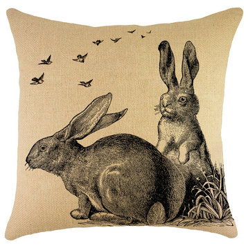 Easter Burlap Pillow