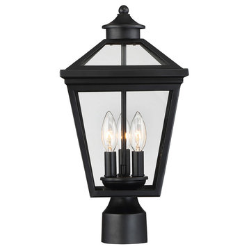 Ellijay Outdoor Post Lantern, Black