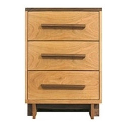 Modern American 3-Drawer Nightstand - Nightstands And Bedside Tables