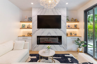 Inspiration for a contemporary living room remodel in Orange County
