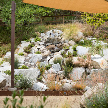 Strewn Granite Waterfall