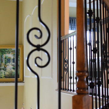 Mc Lean Va Stair remodel with Iron balusters