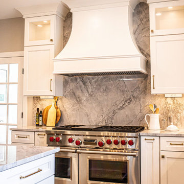 Super White Marble Kitchen