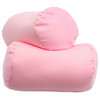 Microbead Neck Roll Bolster Pillows, 13"x6", Pink