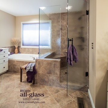 Dublin european style shower enclosure 4 obscure glass