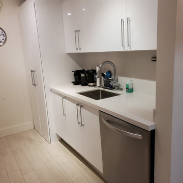 Modern Kitchen Remodel Done in a White Gloss Color