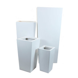 AuthenTEAK Lightweight Fiberglass Planters - Outdoor Pots And Planters