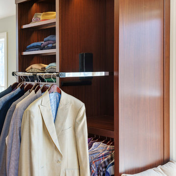 Mahogany Closet with pull down valet rod