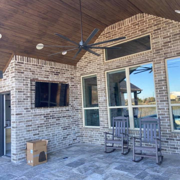 Patio tv and outdoor speakers