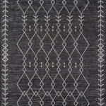 Novogratz - Novogratz Villa Monaco Machine Made Area Rug Charcoal 7'10" X 10'10" - An indoor/outdoor rug assortment that exudes contemporary cool, this modern area rug collection features repetitive patterns inspired by international architectural motifs. The all-weather rug series emphasizes graphic geometric prints, using high contrast charcoal grey, chambray blue, fuchsia pink and russet red shades to draw attention toward the floor. Manufactured from durable polypropylene fibers, the decorative floorcovering series is a staple for statement-making interior and exterior spaces.