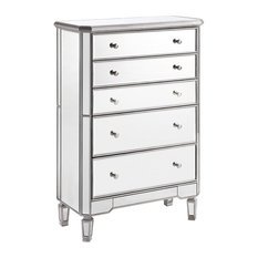 Chamberlan Clear Mirror 5 Drawer Cabinet