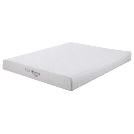 Pemberly Row 8" Twin XL Memory Foam Mattress in White Finish