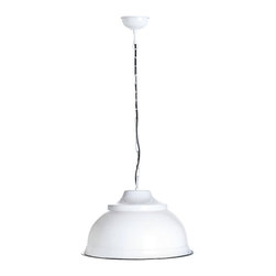 Brasserie Overhead Pendant - Large - White - Pendant Lighting