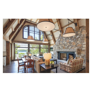 Brainerd Lakes Shingle Style - Rustic - Family Room - Minneapolis - by ...