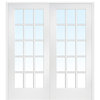 French Interior Door 15 Lite True Divided  74"x81.75" Both Active In-Swing