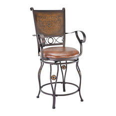 50 Most Por Bar Stools And Counter With Arms For 2018 Houzz Powell Furniture Bronze And Tall Copper Stamped Back Bar Stool With Arms