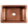 Adams Copper 33" Single Bowl Farmhouse Apron Front Undermount Kitchen Sink