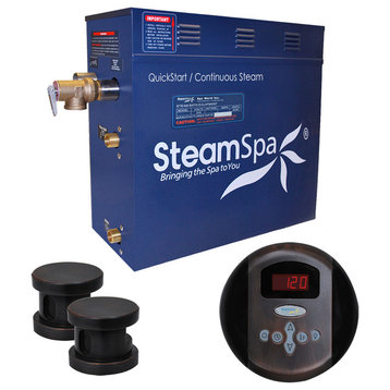 SteamSpa 12 KW QuickStart Acu-Steam Bath Generator Package,Oil Rubbed Bronze