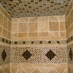 Kitchen backsplash mosaic and metal accent mural - Tile