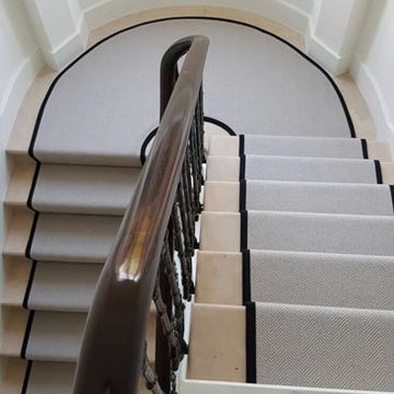 Installing Carpet to Stairs With Border