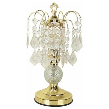 15"H Glass Touch Accent Lamp - Gold