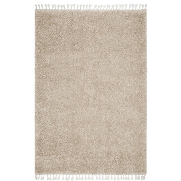 nuLOOM Katherina Casuals Shags Striped Area Rug, Beige, 6'7"x9'
