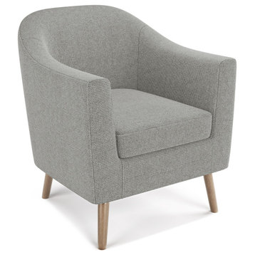 Thorne Accent Chair, Classic Grey Linen look fabric
