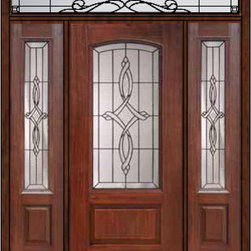 Prehung Side lights-Transom Door 80 Fiberglass Marsais Arch Lite - Front Doors