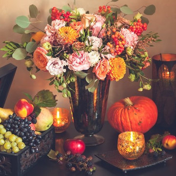 Slow Flowers: 35 Thanksgiving Centerpieces and Tabletop Decor Ideas