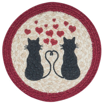 MSLove Cats Printed Round Trivet 10"x10"