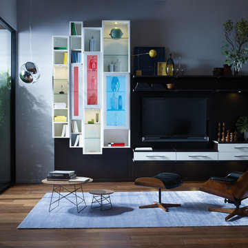 Modern Media Center and Wall Display