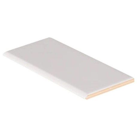 White Glossy Single BullNose, 3"x6", Set of 50