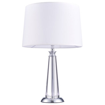 Pasargad Home Canova Collection Metal and Crystal Table Lamp Lights