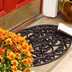 50 Most Por Semicircular Doormats For 2018 Houzz Envelor Home And Garden Non Slip Heavy Rubber Wrought Iron Oval Entrance Welcome Doormat
