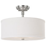 Capital Lighting - Capital Lighting 3923MN-480 Loft - 3 Light Semi-Flush Mount - Loft Three Light Semi-Flush Mount Matte Nickel *UL Approved: YES *Energy Star Qualified: n/a  *ADA Certified: n/a  *Number of Lights: Lamp: 3-*Wattage:60w Medium bulb(s) *Bulb Included:No *Bulb Type:Medium *Finish Type:Matte Nickel
