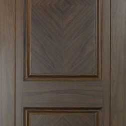 Traditional Doors - Walnut 2-panel Book-Matched Veneer Door - Interior Doors
