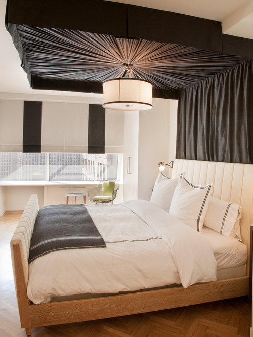 Curtain Behind Headboard | Houzz