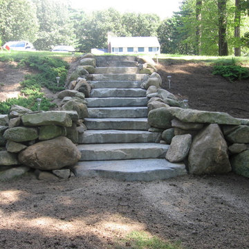 Ideal Rockport Imatation Stone slab steps with natural stone