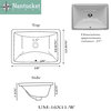 Nantucket Sinks 16"x11" Undermount Ceramic Sink, White