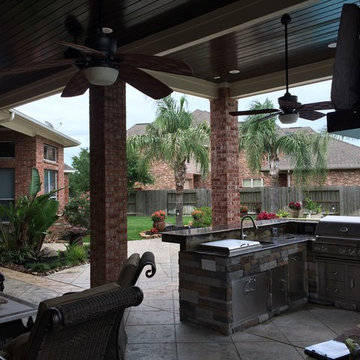 Houston Patio Addition With High Ceilings, Luxe Finishes