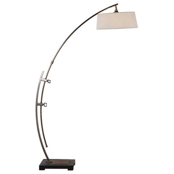 Uttermost Calogero Bronze Arc Floor Lamp, 28135-1