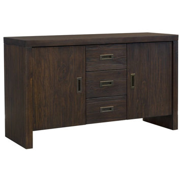 A-America Palm Canyon 2 Door 54" Casual Solid Wood Sideboard in Carob Brown