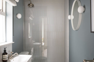 Design ideas for a contemporary bathroom in London.
